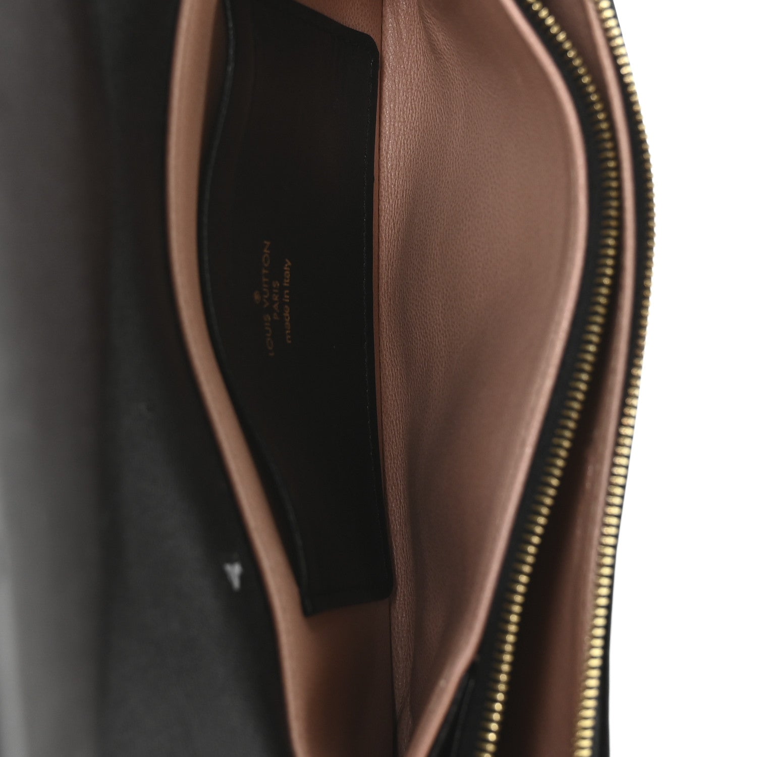 Louis Vuitton Lambskin Embossed Monogram Pochette Coussin Crossbody Black