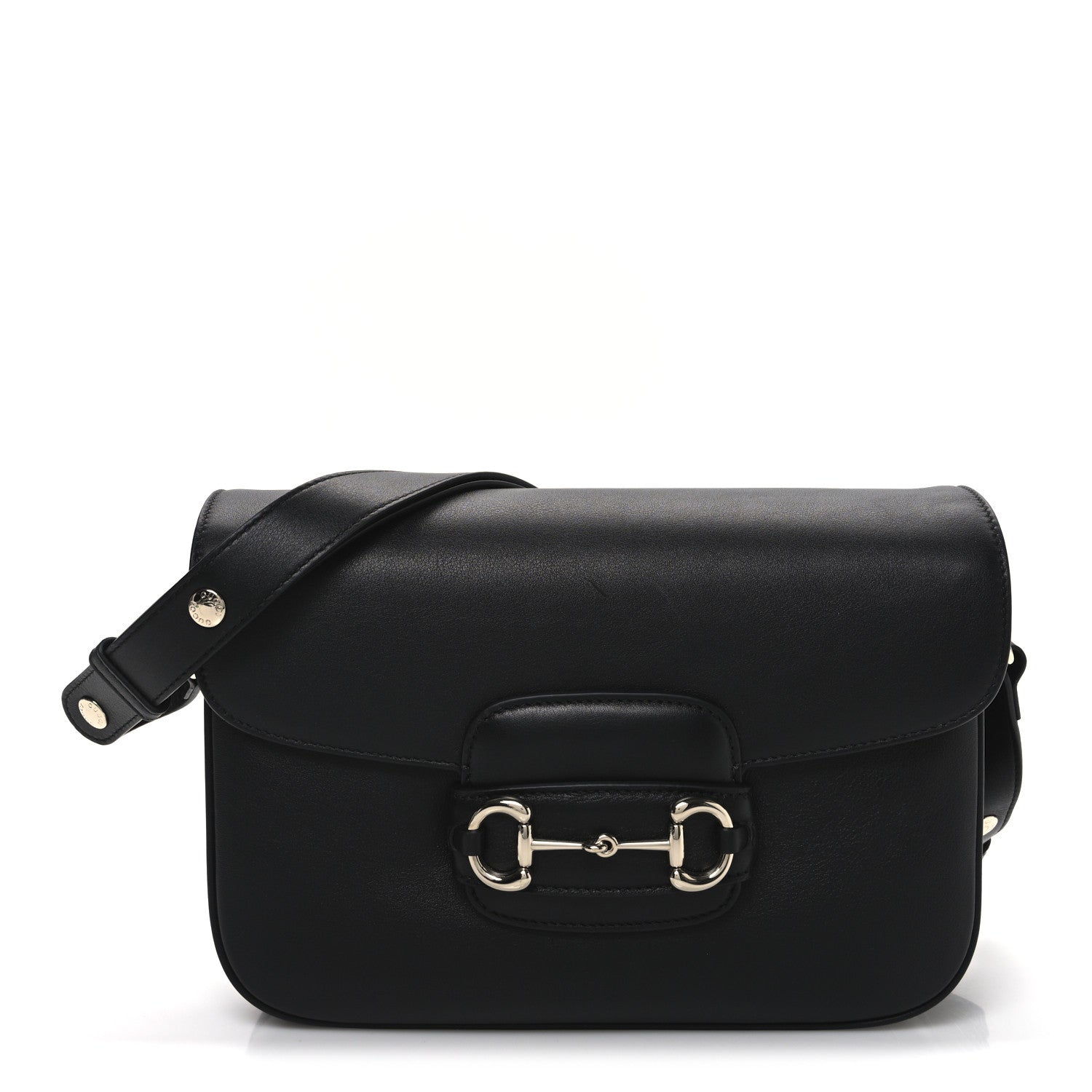 Gucci Ciny Lux Calfskin Horsebit 1955 Soft Small Shoulder Bag Black