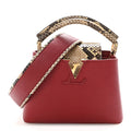 Louis Vuitton Taurillon Snakeskin Mini Capucines Burgundy