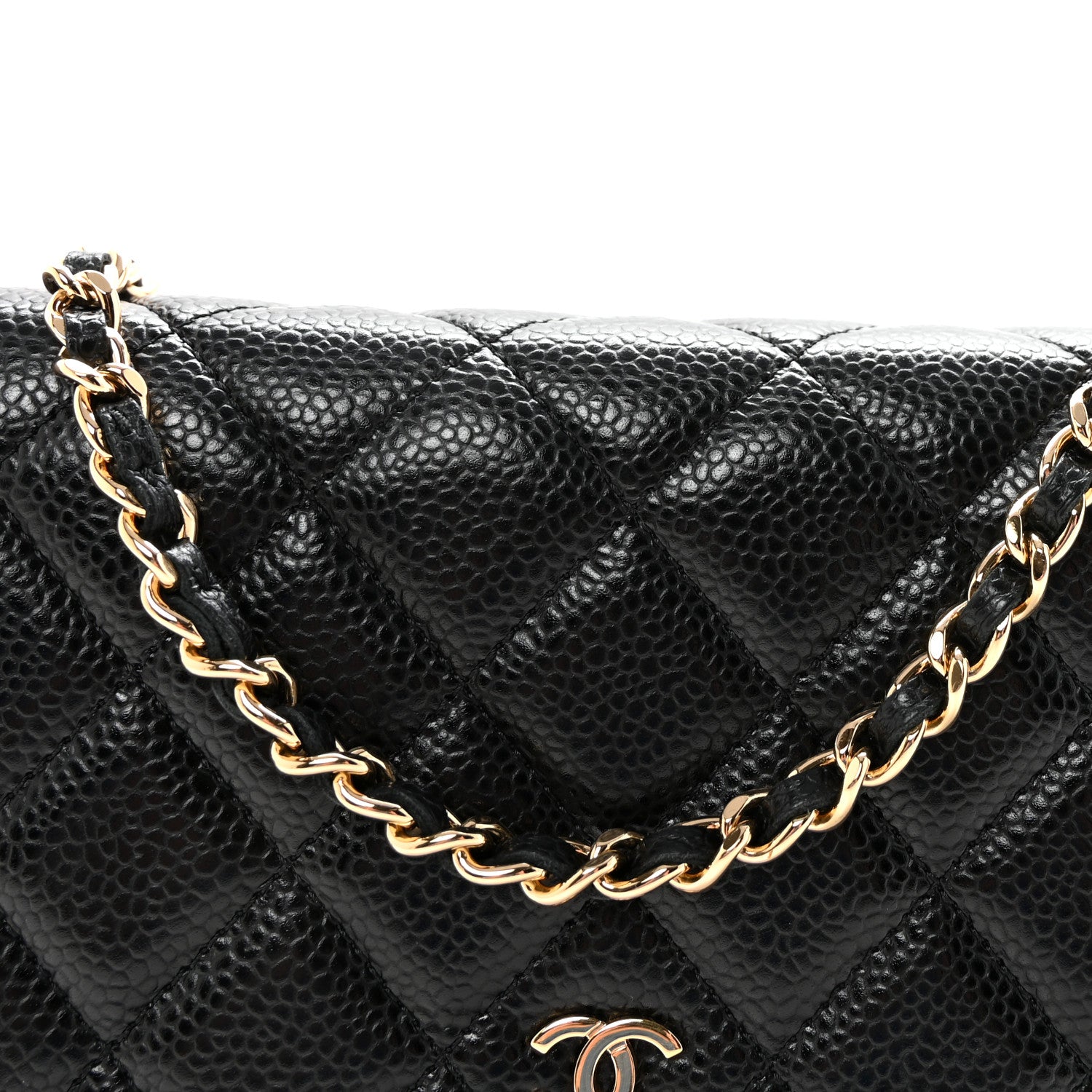 Chanel Caviar Quilted Wallet on Chain WOC Black