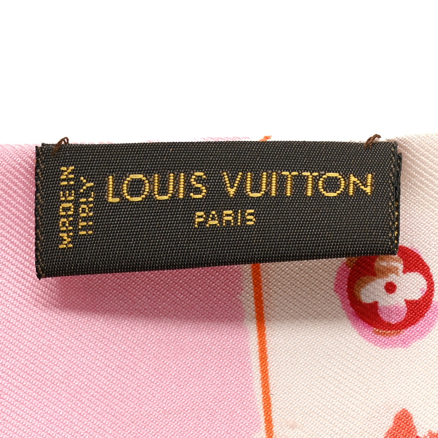 Louis Vuitton Silk Monogram Splash Bandeau Red