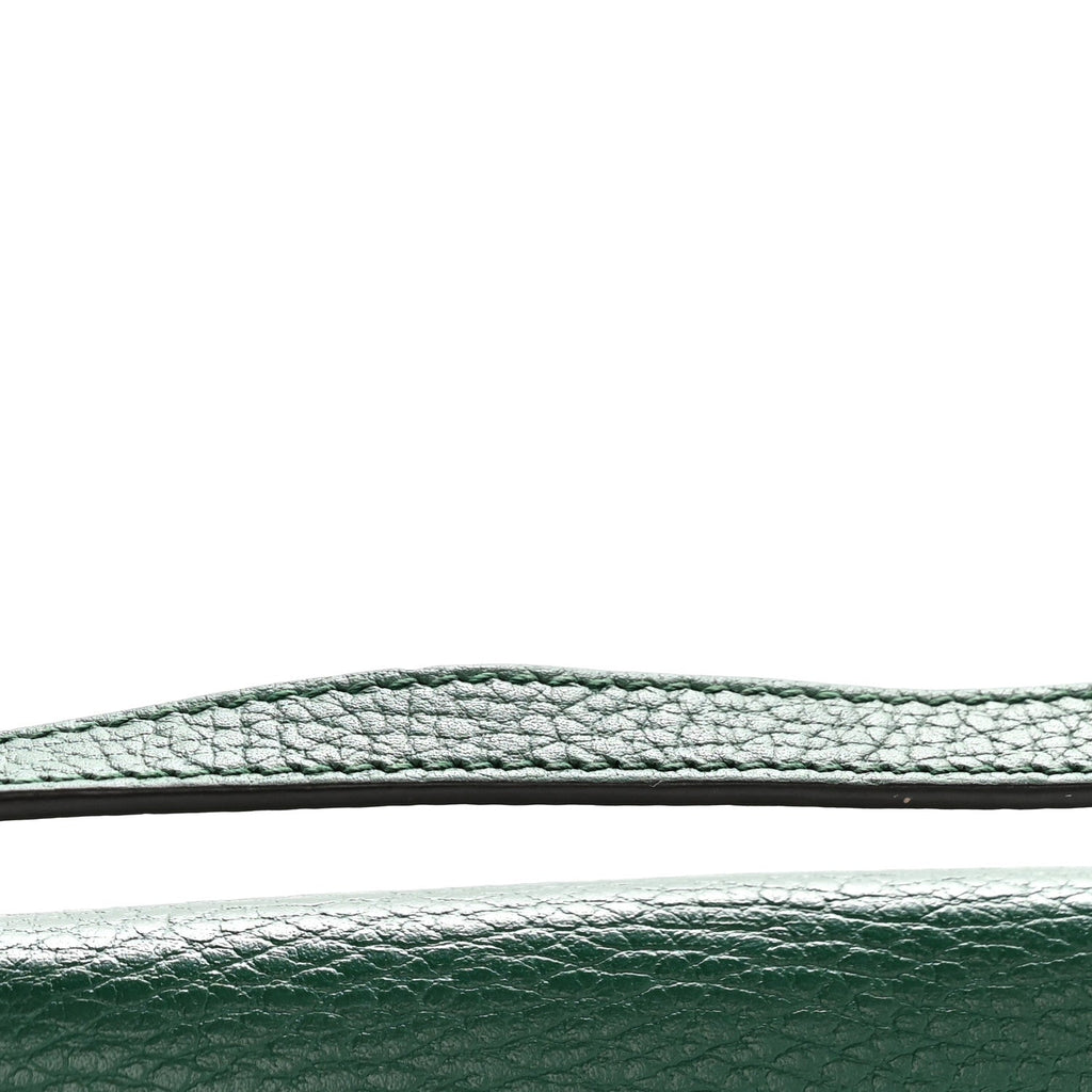 Gucci Dollar Calfskin Interlocking G Chain Wallet Emerald