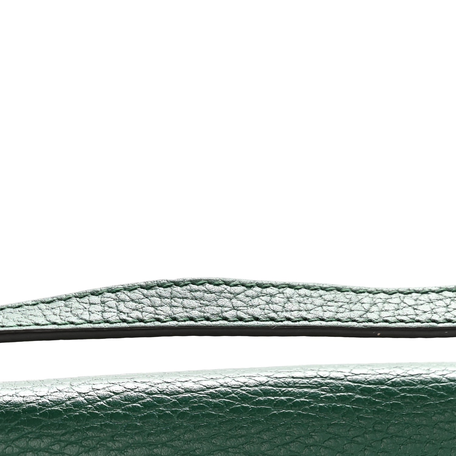 Gucci Dollar Calfskin Interlocking G Chain Wallet Emerald
