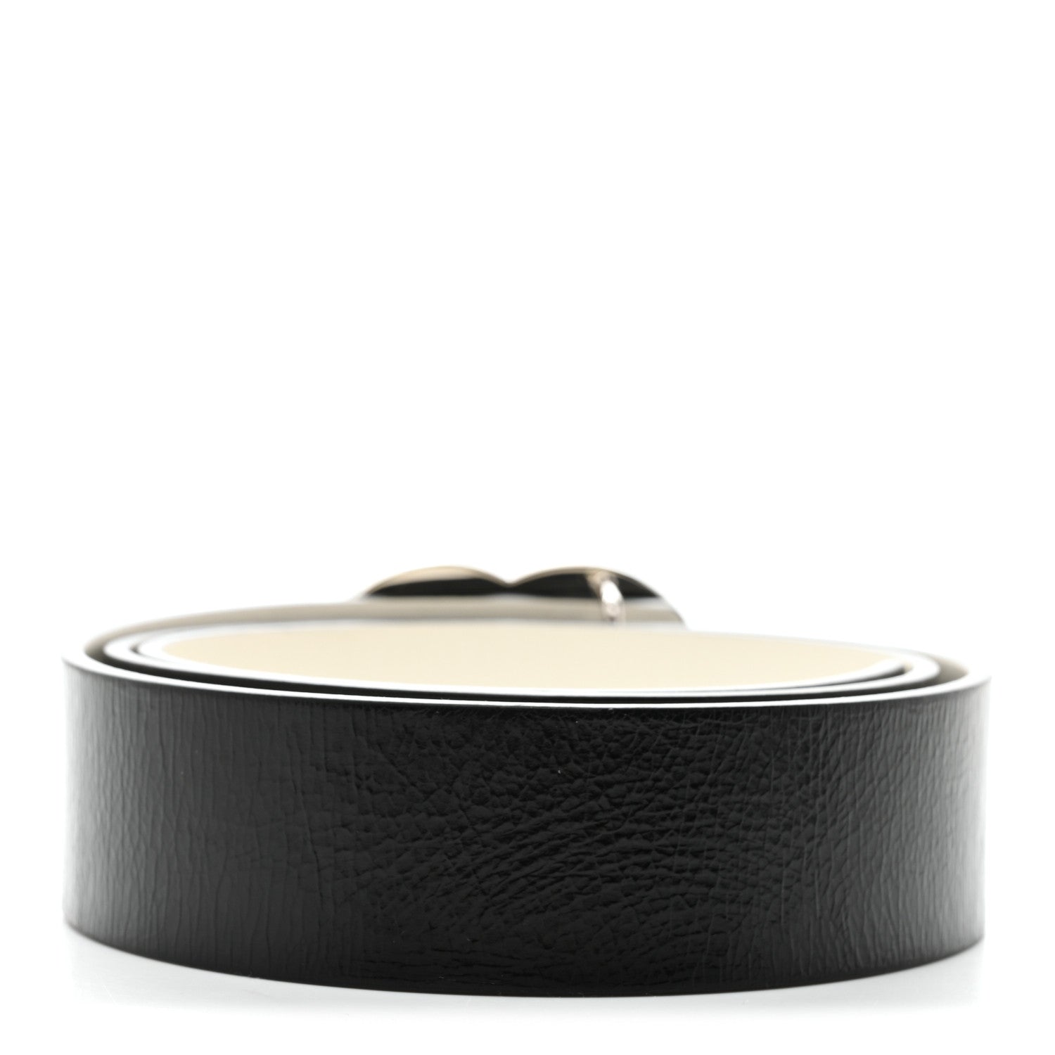 Patent Calfskin CC Reversible Belt 85 34 Black White