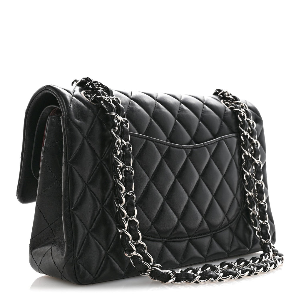 Chanel Lambskin Quilted Medium Double Flap Black