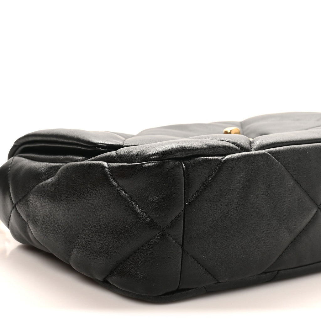 Chanel Lambskin Quilted Medium Chanel 19 Flap Black