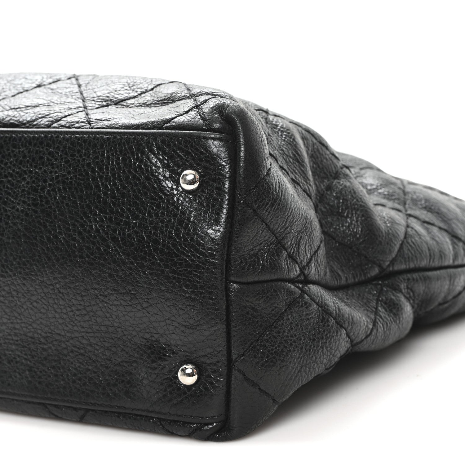 Chanel Glazed Calfskin Large On The Road Tote Black