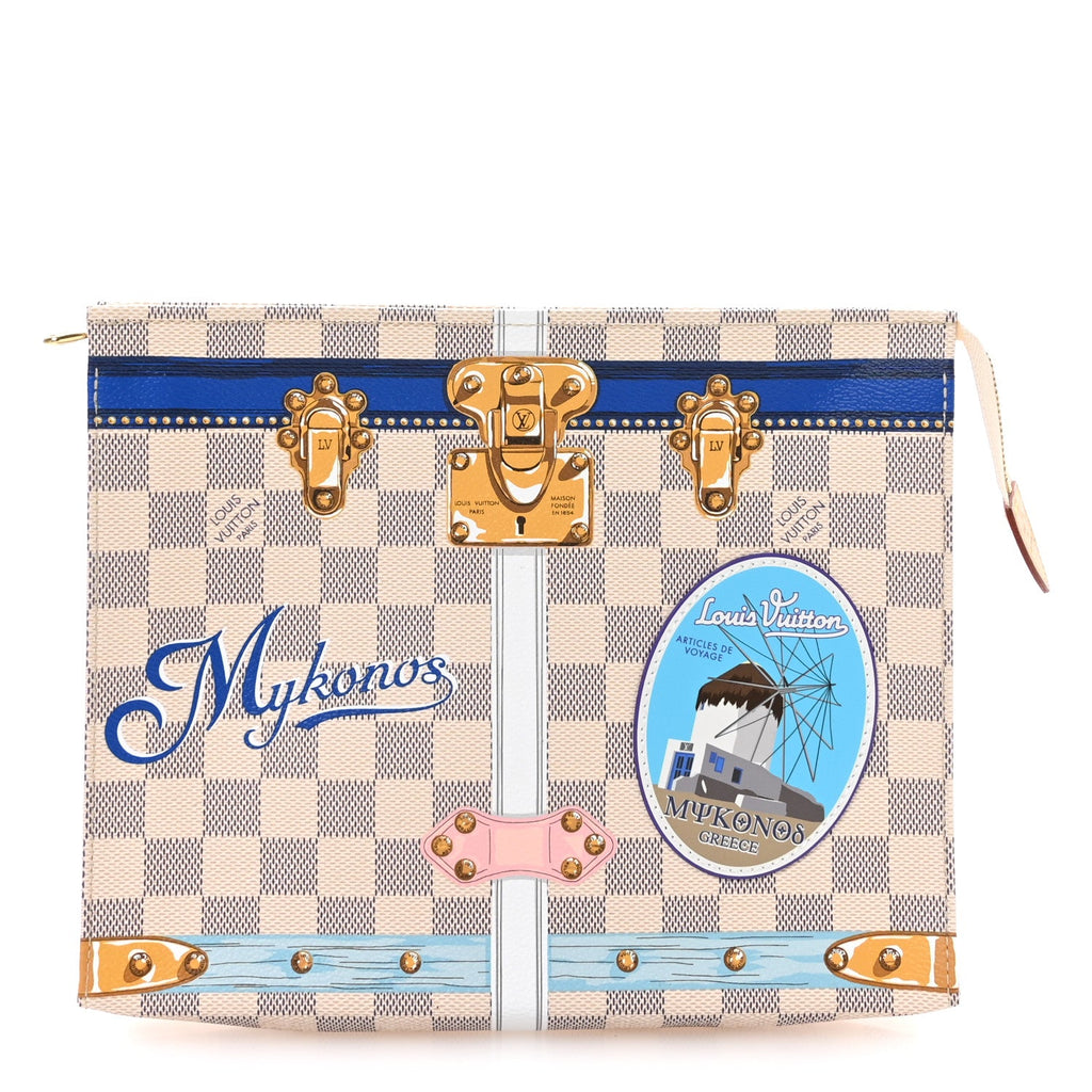 Louis Vuitton Damier Azur Summer Trunks Mykonos Toiletry Pouch 26