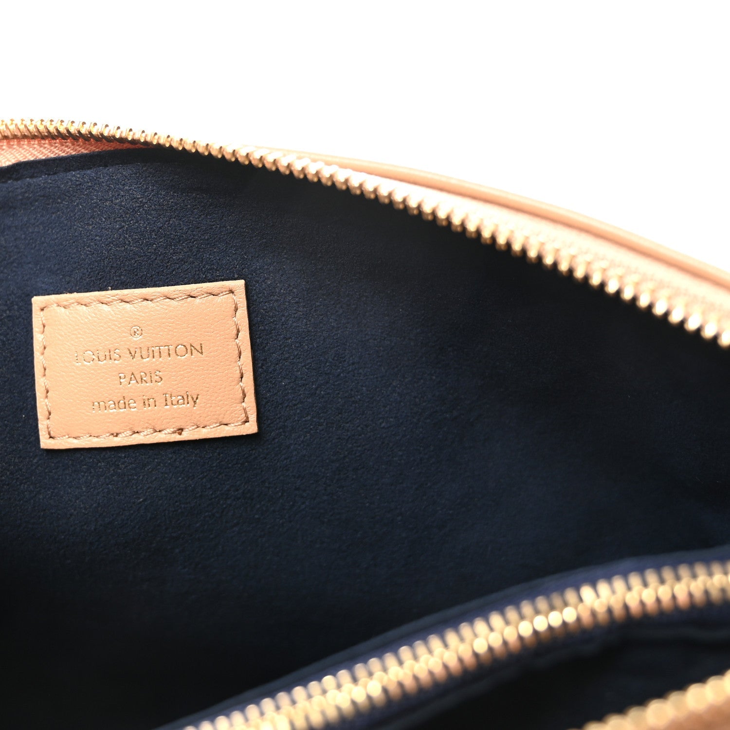 Louis Vuitton Lambskin Embossed Monogram Coussin PM Camel
