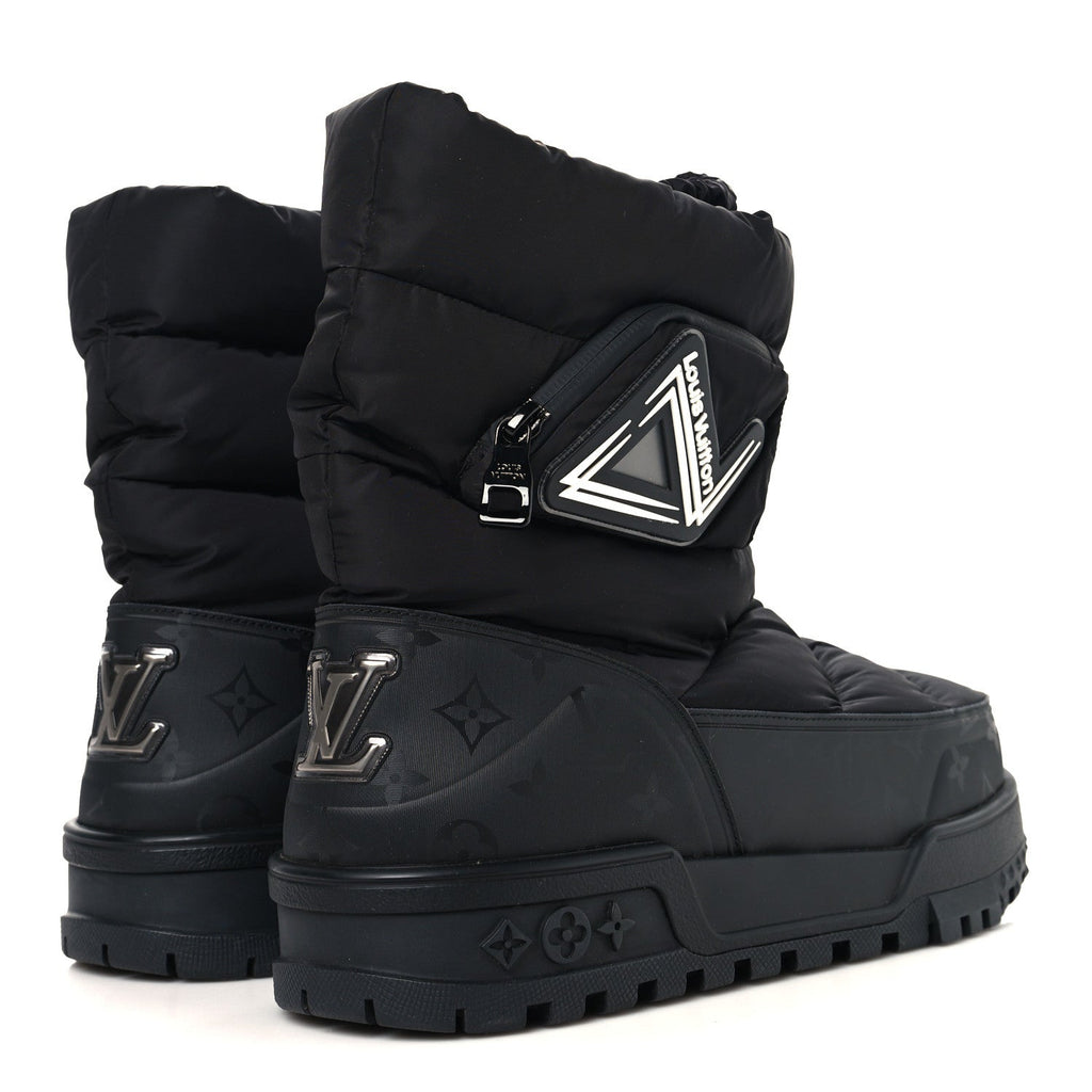 Louis Vuitton Nylon Monogram LV Alpine Mens Boot 9 Black