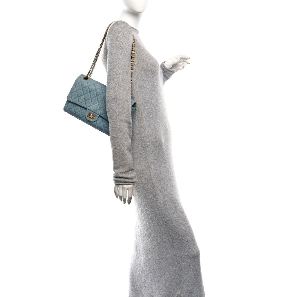 Chanel Denim Quilted 2.55 Reissue 226 Flap Light Blue