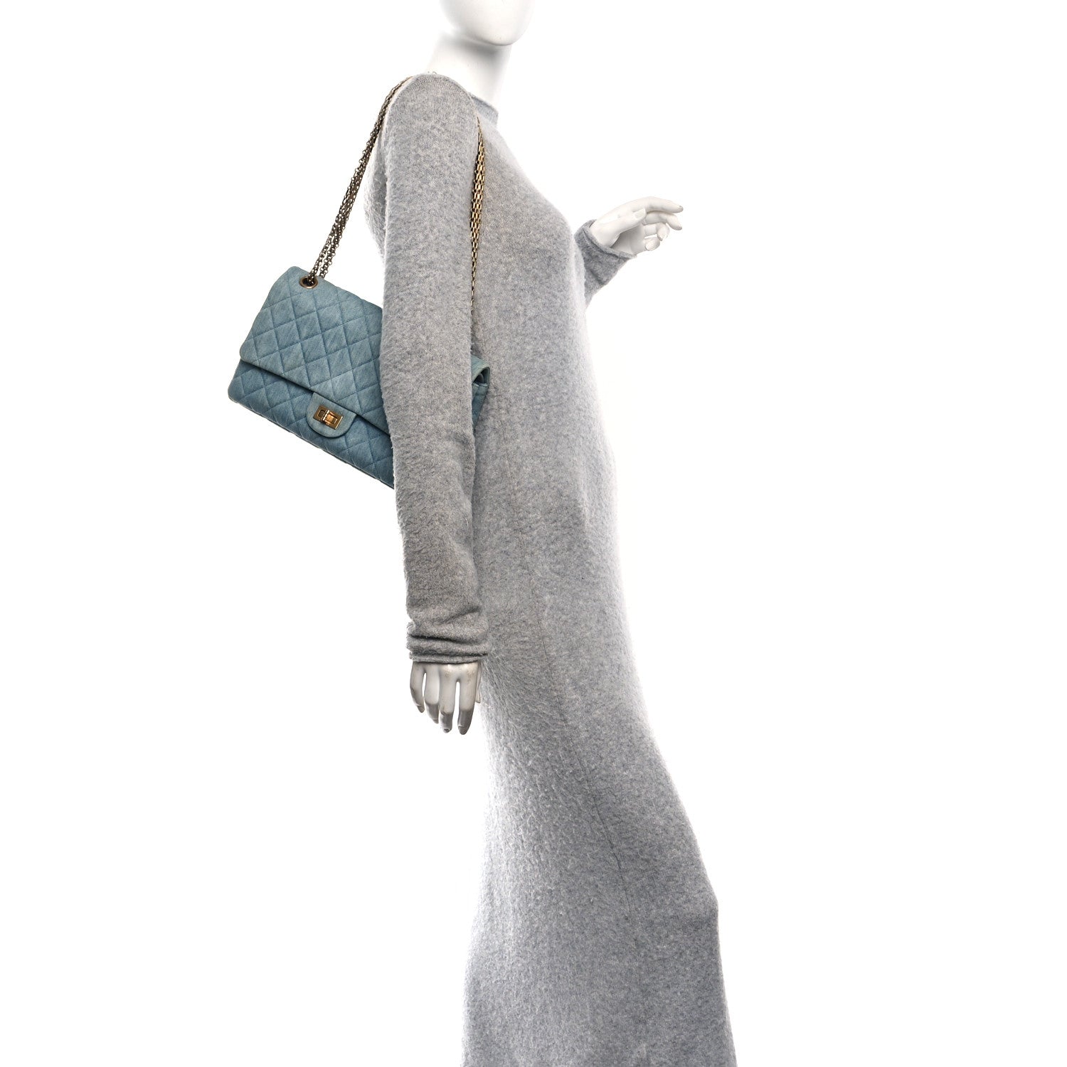 Chanel Denim Quilted 2.55 Reissue 226 Flap Light Blue