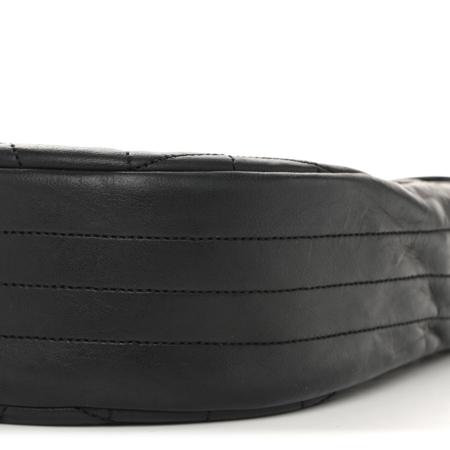 Chanel Lambskin Quilted Half Moon Flap Black
