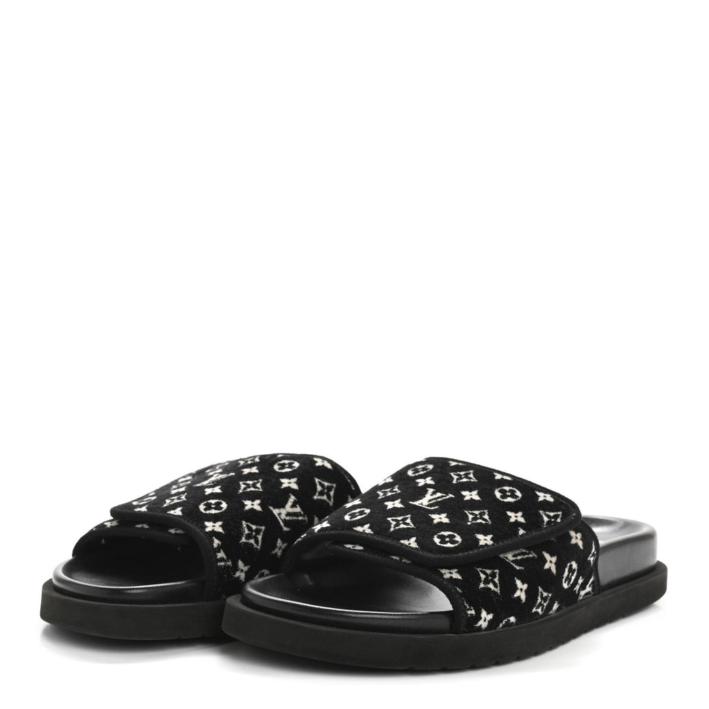Louis Vuitton Monogram Mens Miami Mules 8.5 Black