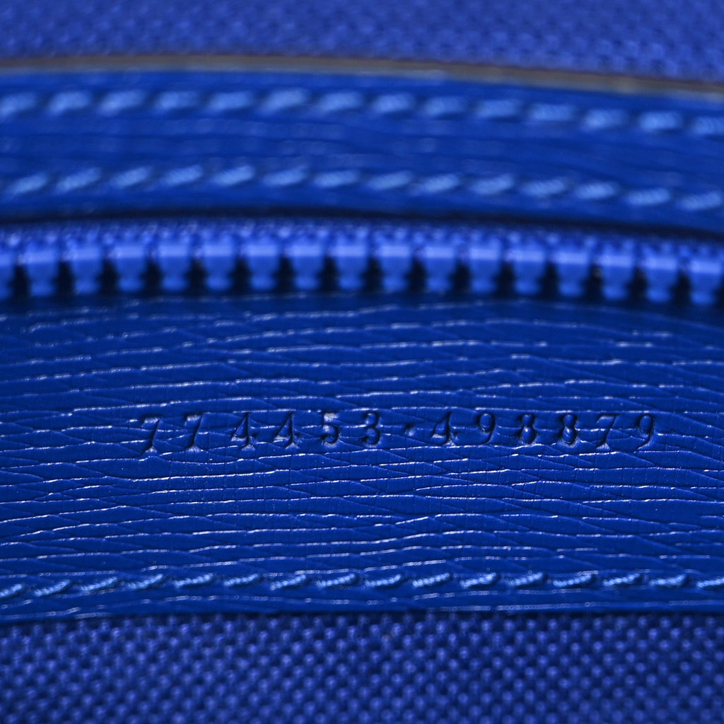 Gucci New Shanghai Calfskin Interlocking G Logo Camera Crossbody Bag Cobalt Blue Orange