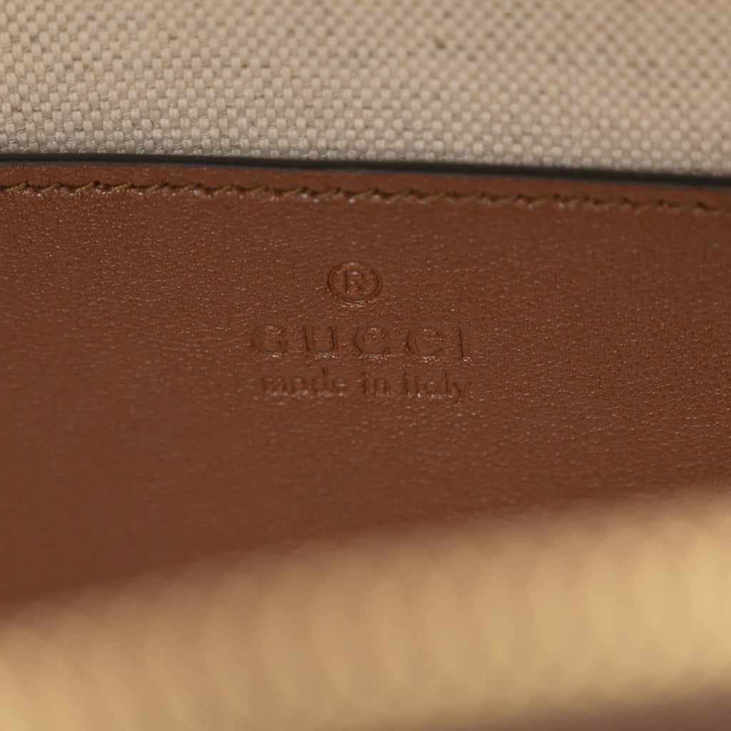 Gucci Sakai Be Green Calfskin Diagonal Stitched Blondie Top Handle Bag Cuir
