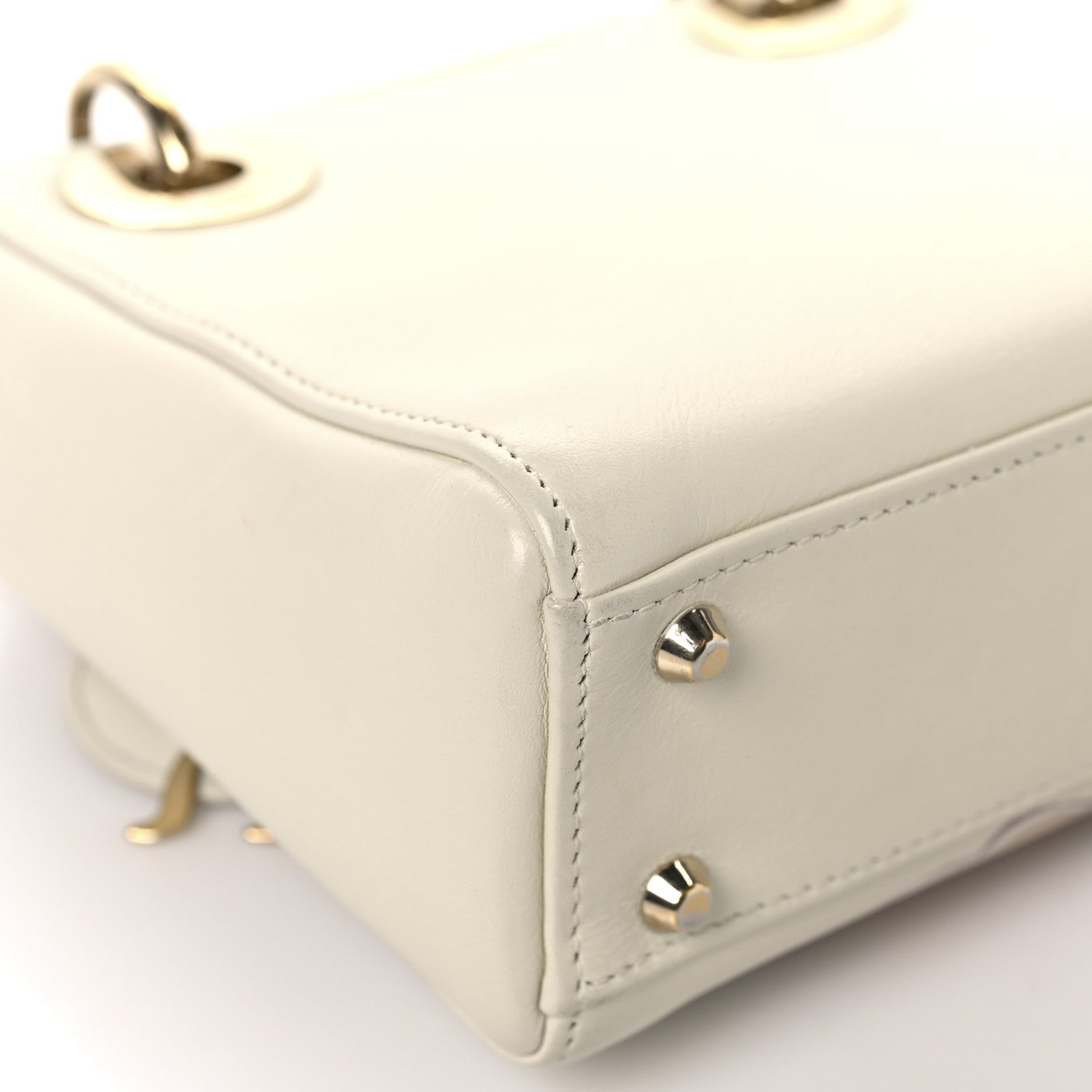 Christian Dior Calfskin Niki De Saint Phalle Dioramour Mini Supple Lady Dior White Multicolor