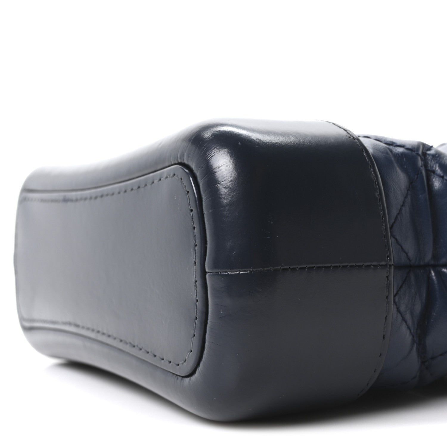 Chanel Aged Calfskin Quilted Small Gabrielle Hobo Navy