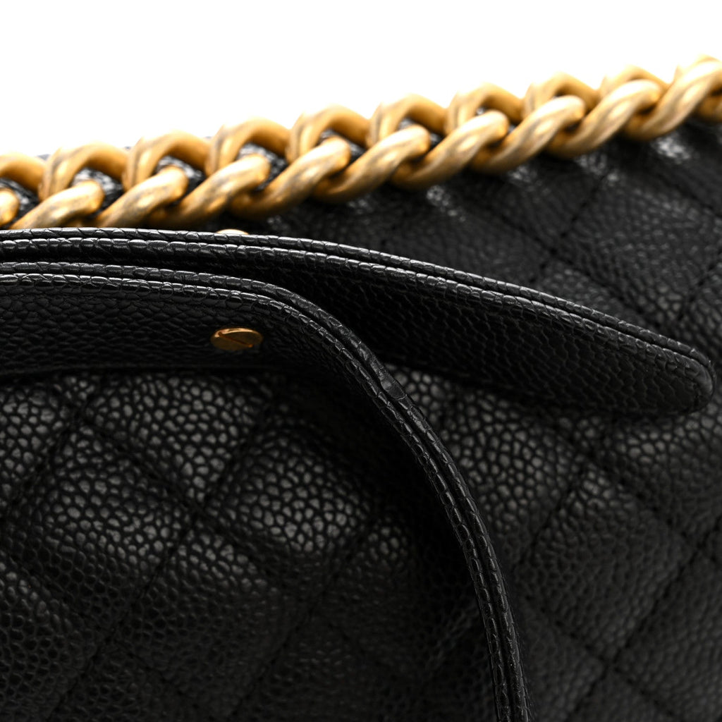 Chanel Caviar Quilted Medium Boy Flap Black
