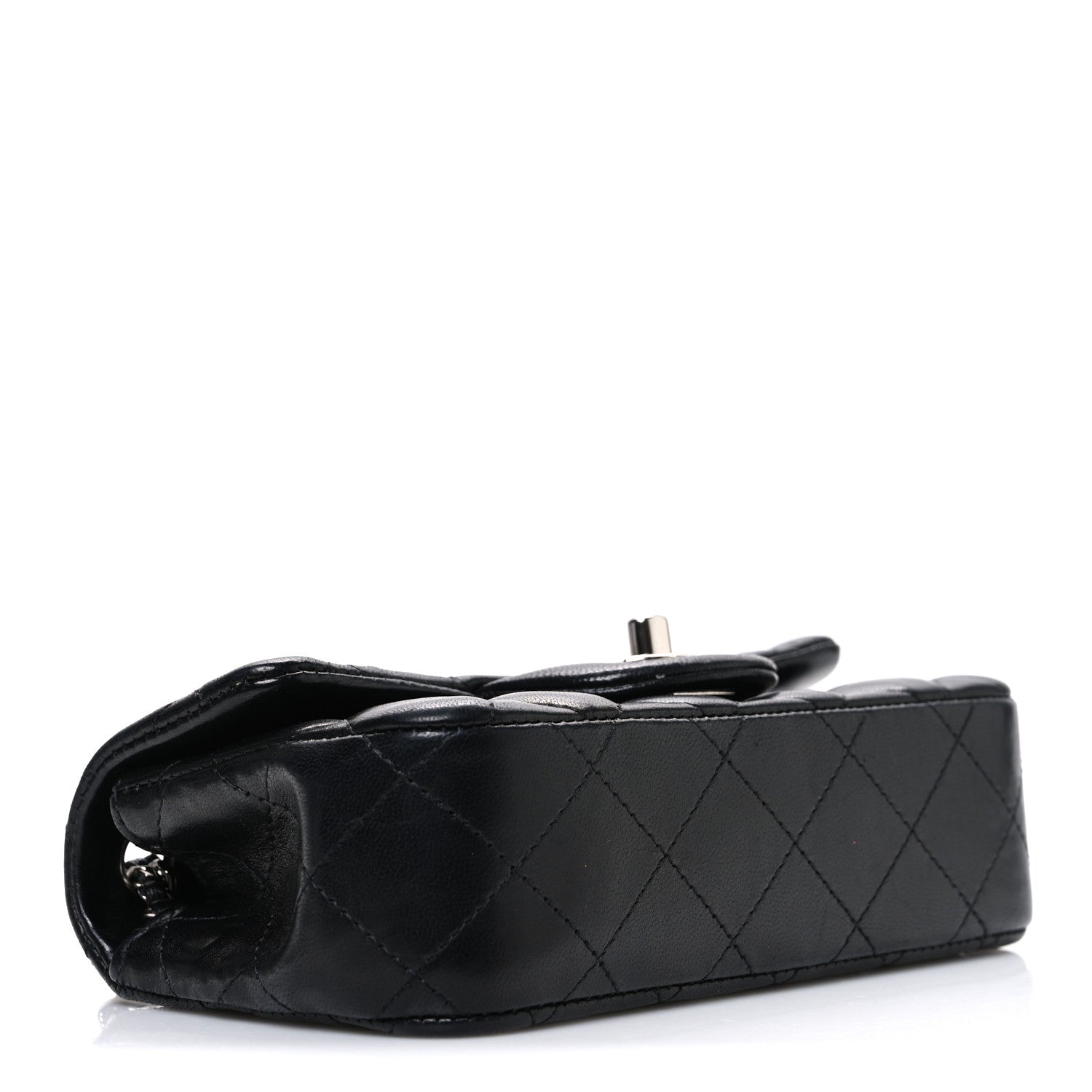 Chanel Lambskin Quilted Extra Mini Rectangular Flap Black