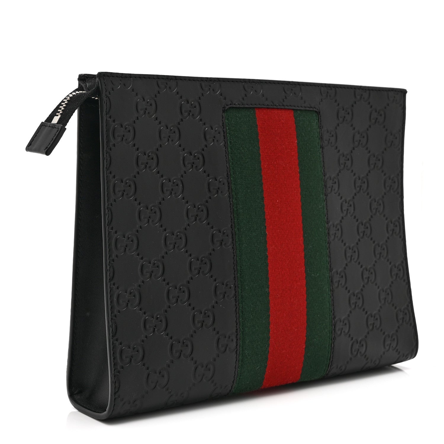 Gucci Guccissima Signature Web New Web Cosmetic Case Black
