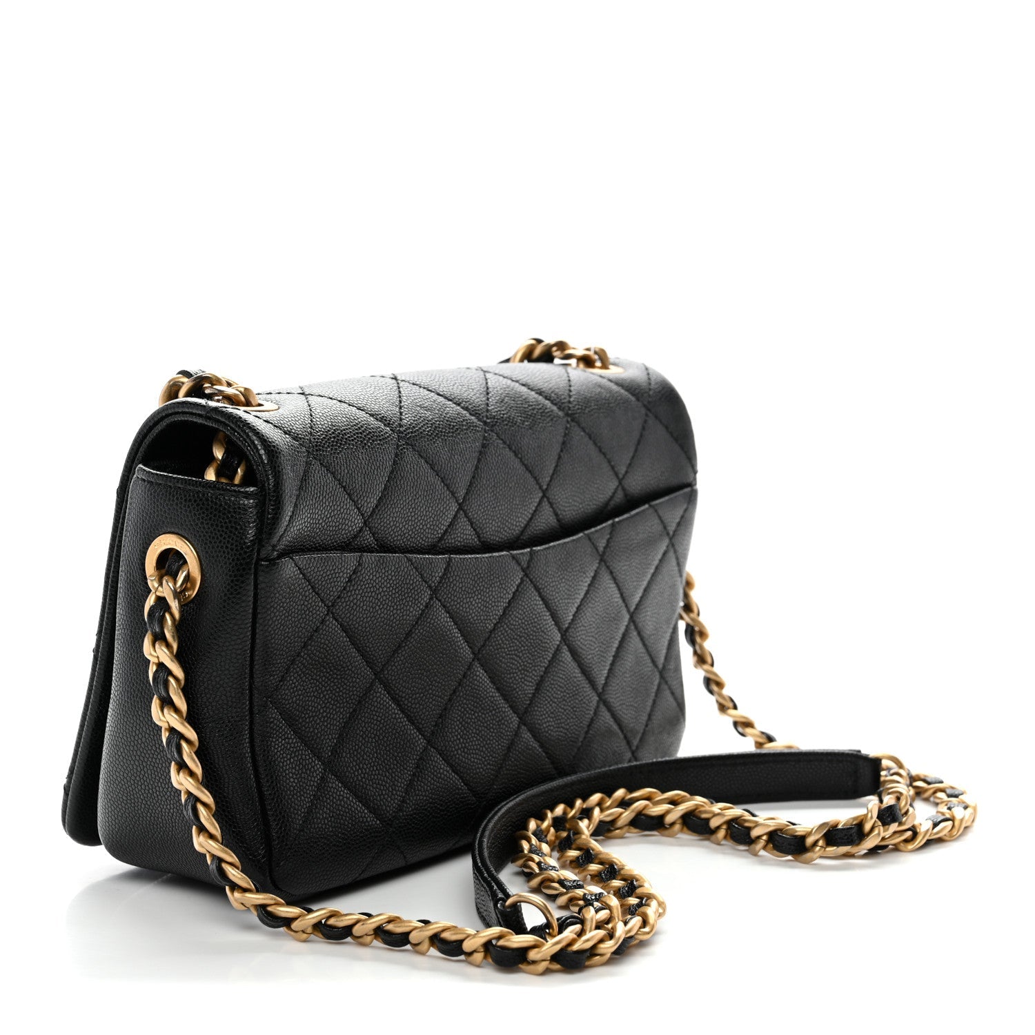 Chanel Caviar Quilted Small Fashion Therapy Flap Bag Black