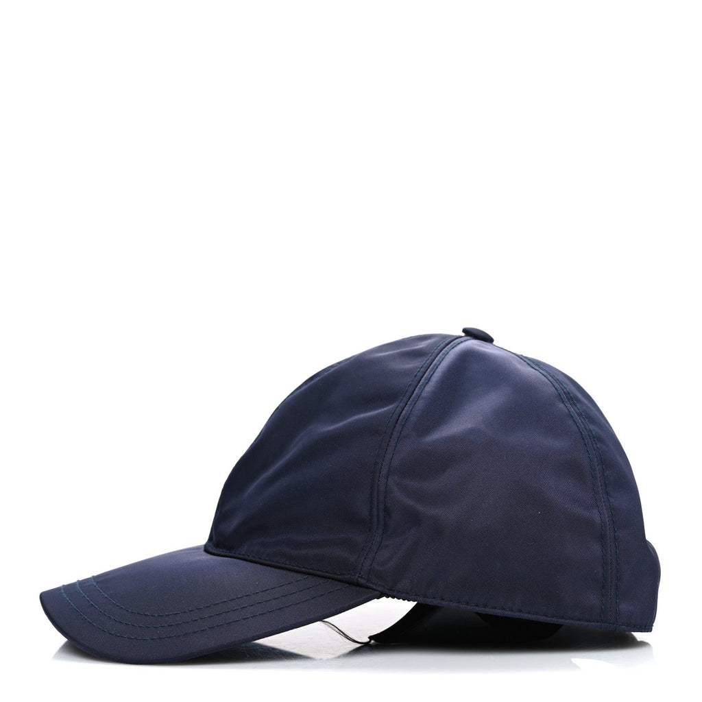 Prada Re-Nylon Mens Baseball Cap M Bleu