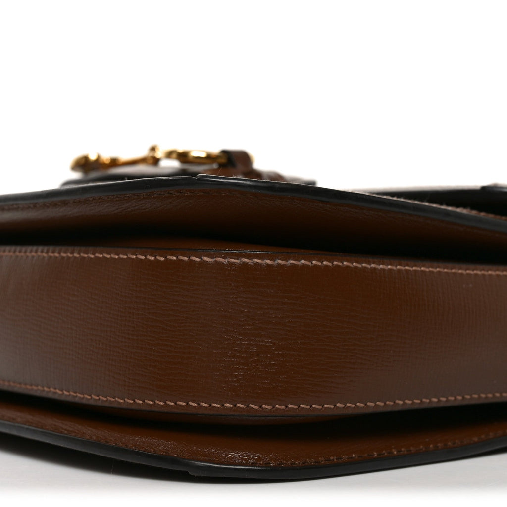 Gucci GG Supreme Monogram Horsebit 1955 Shoulder Bag Beige Brown Sugar