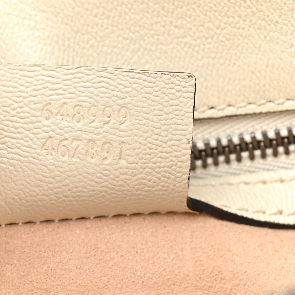 Gucci New Sakai Calfskin Lux Dahlia Chain Shoulder Bag Mystic White