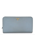 Prada Saffiano Metal Continental Wallet Astrale