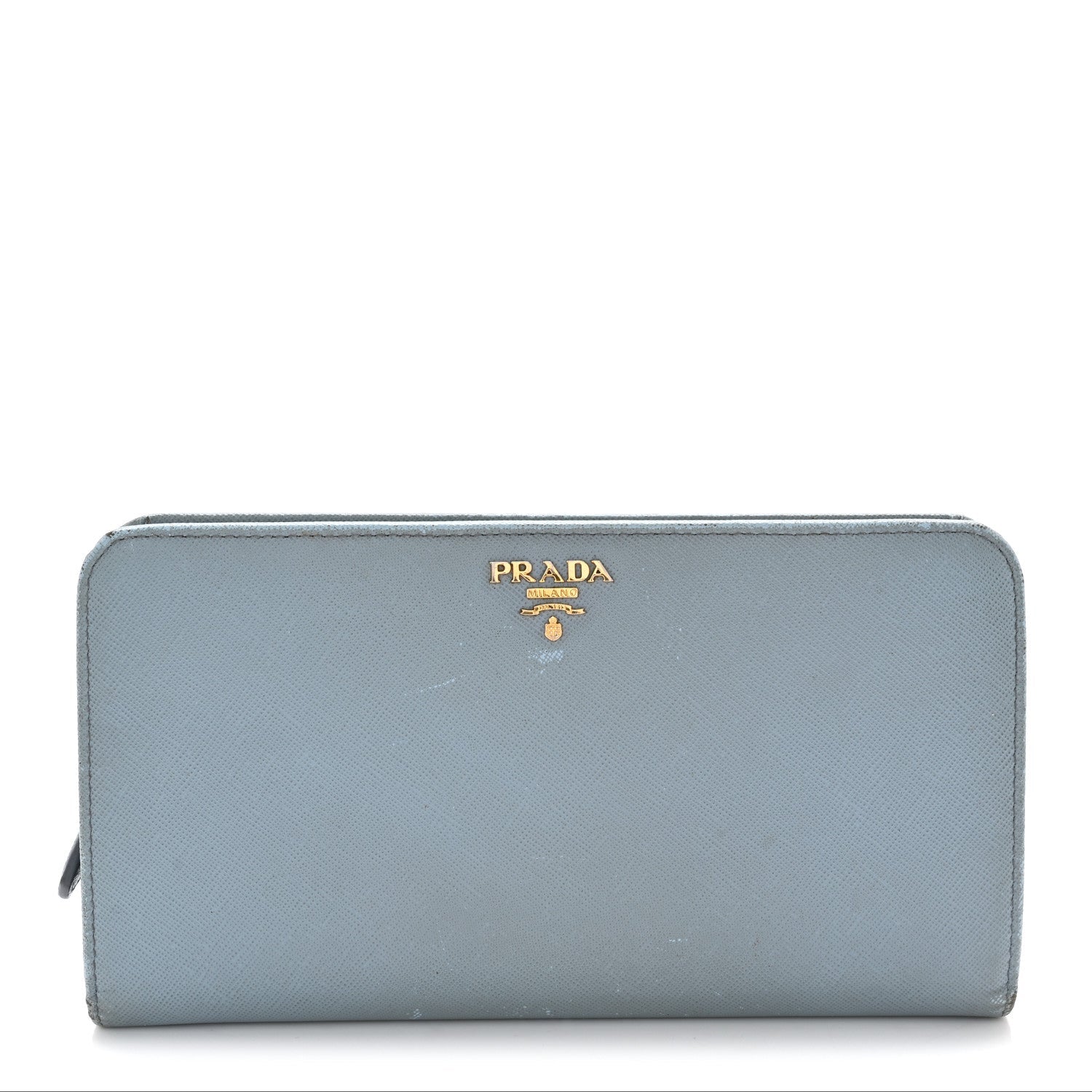 Prada Saffiano Metal Continental Wallet Astrale