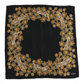 Chanel Silk CC Gripoix Pearls Square Scarf Black