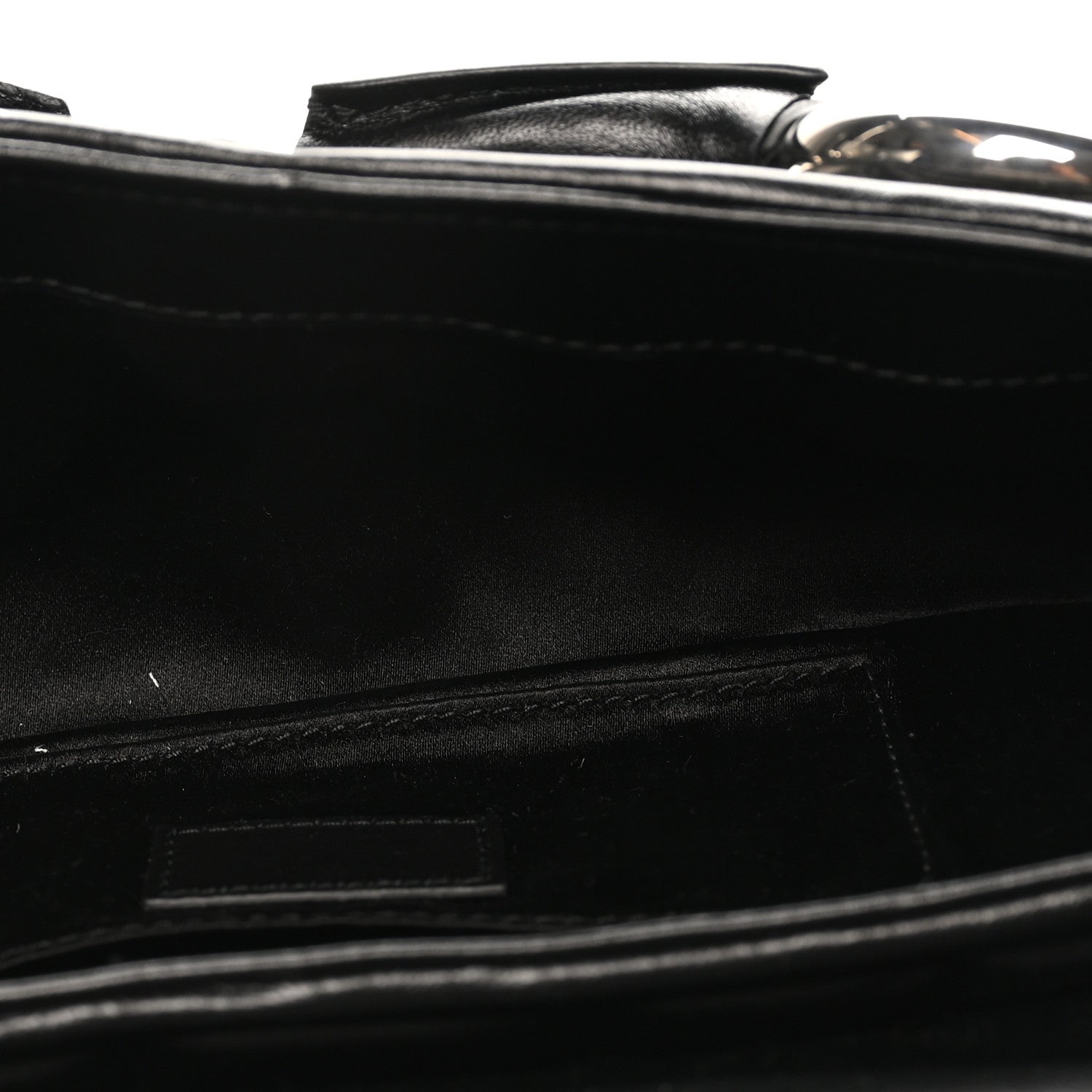 Gucci Nappa Vertical Matelasse Small Maxi Horsebit Chain Shoulder Bag Black