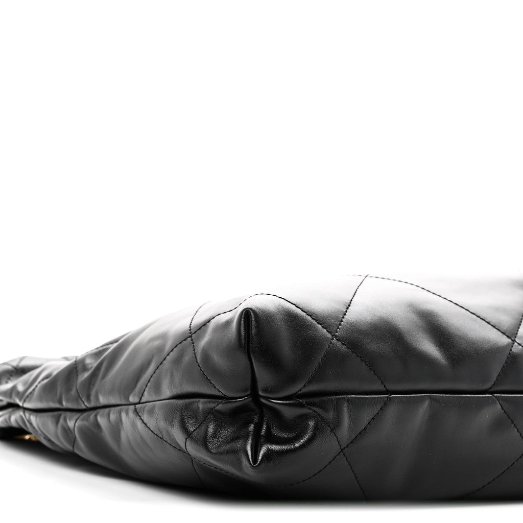 Chanel Shiny Calfskin Quilted Small Chanel 22 Black