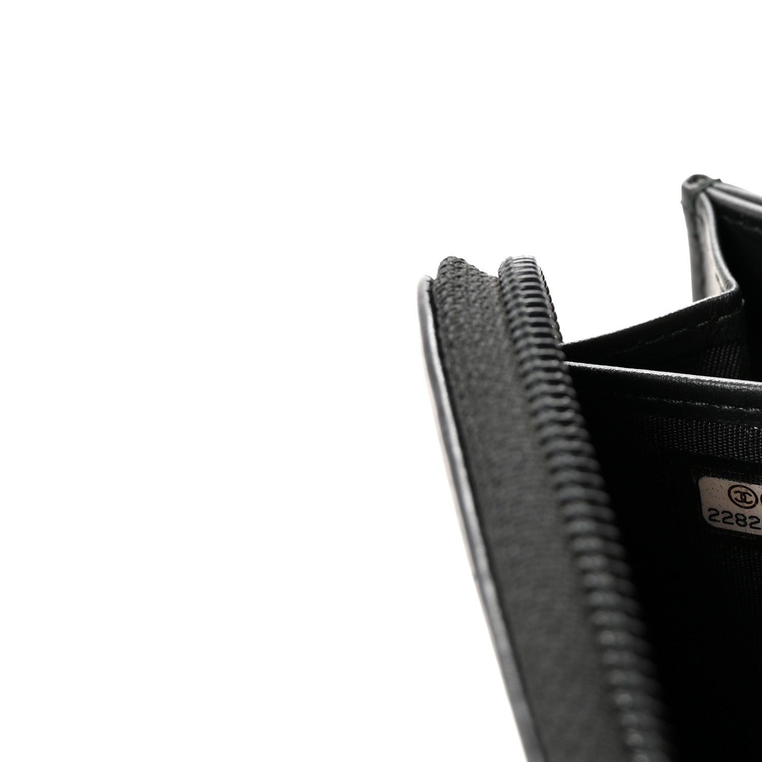 Lambskin Quilted Boy Zip Around Wallet Black