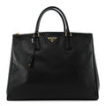 Prada Saffiano Lux Extra Large Galleria Double Zip Tote Black