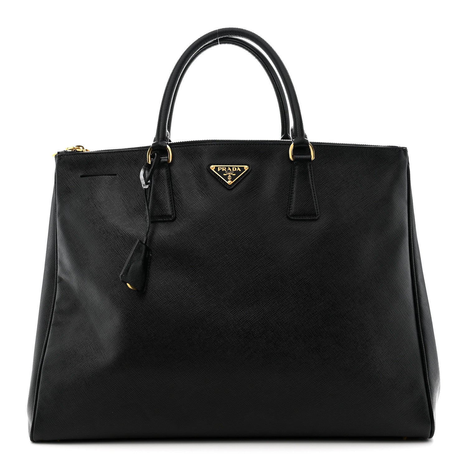 Prada Saffiano Lux Extra Large Galleria Double Zip Tote Black