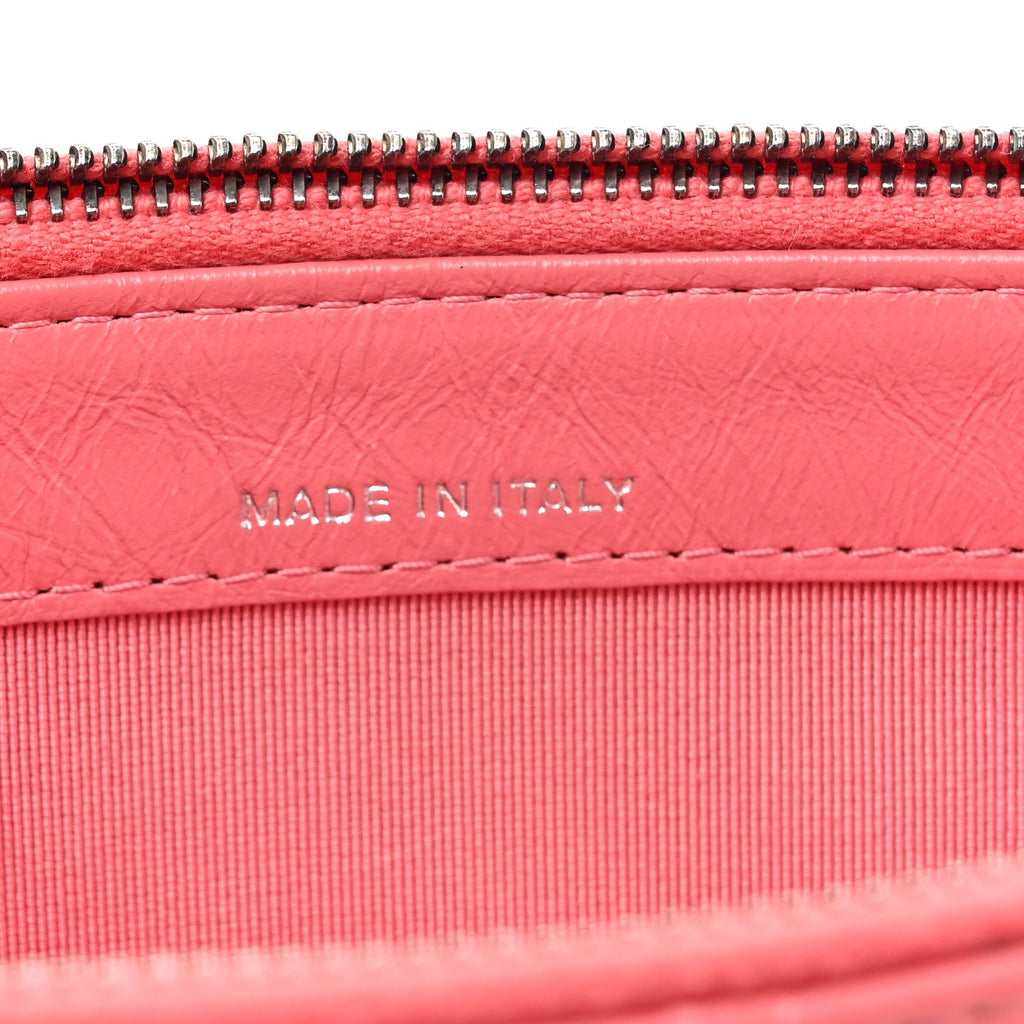 Chanel Aged Calfskin Quilted Small Gabrielle Clutch With Chain Pink