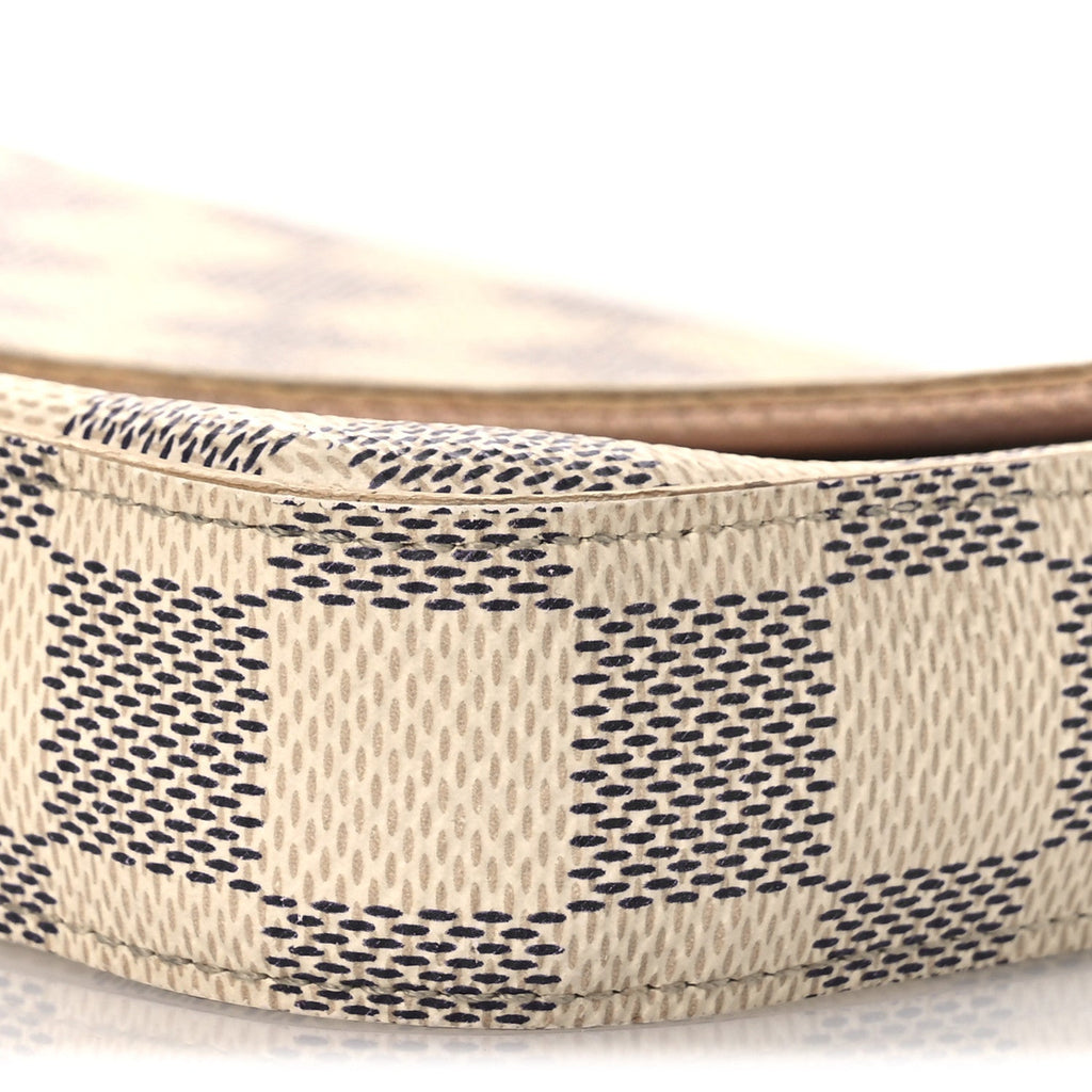 Louis Vuitton Damier Azur Pochette Felicie Chain Wallet Rose Ballerine