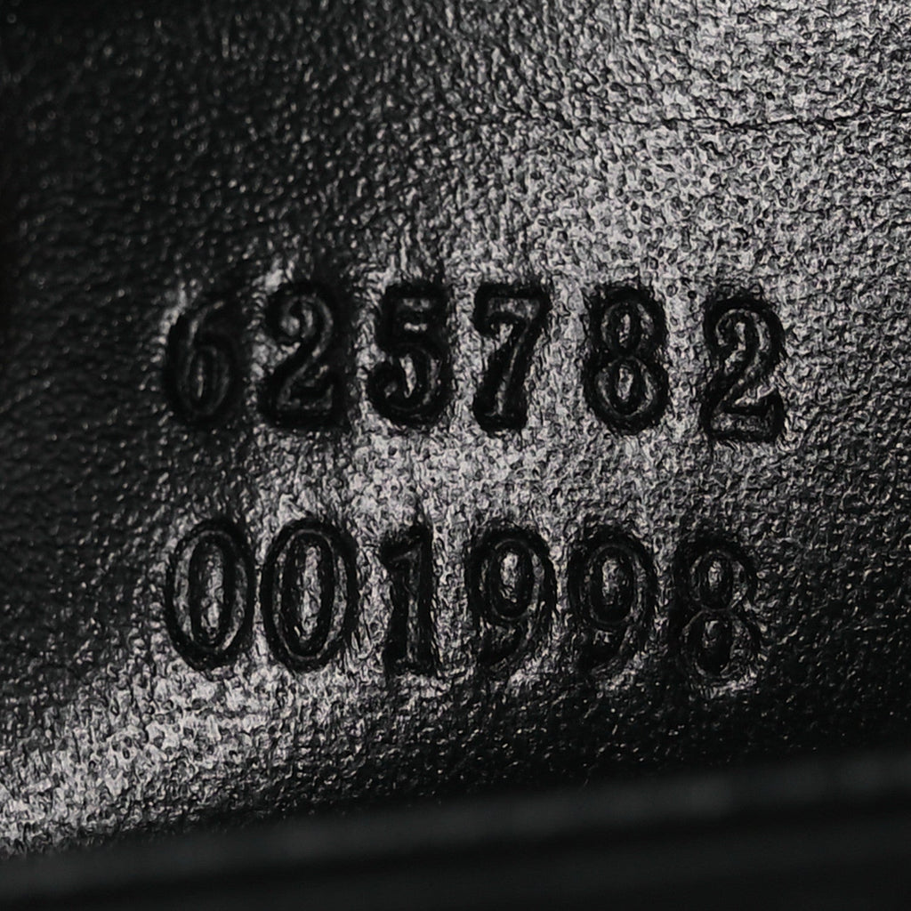 Gucci Calfskin GG Tennis Embossed Messenger Bag Black