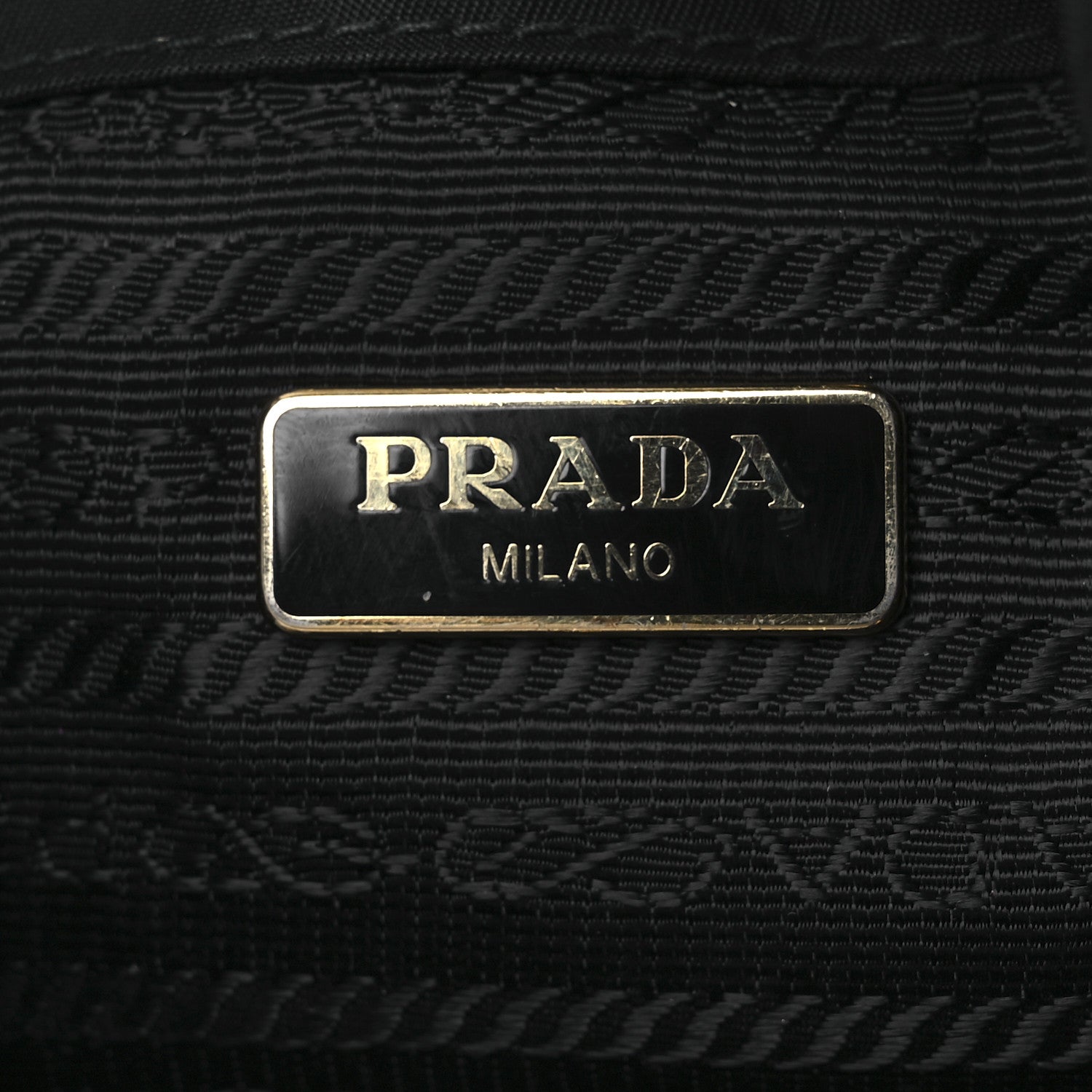 Prada Saffiano Tessuto Nylon Mini Bucket Crossbody Bag Black