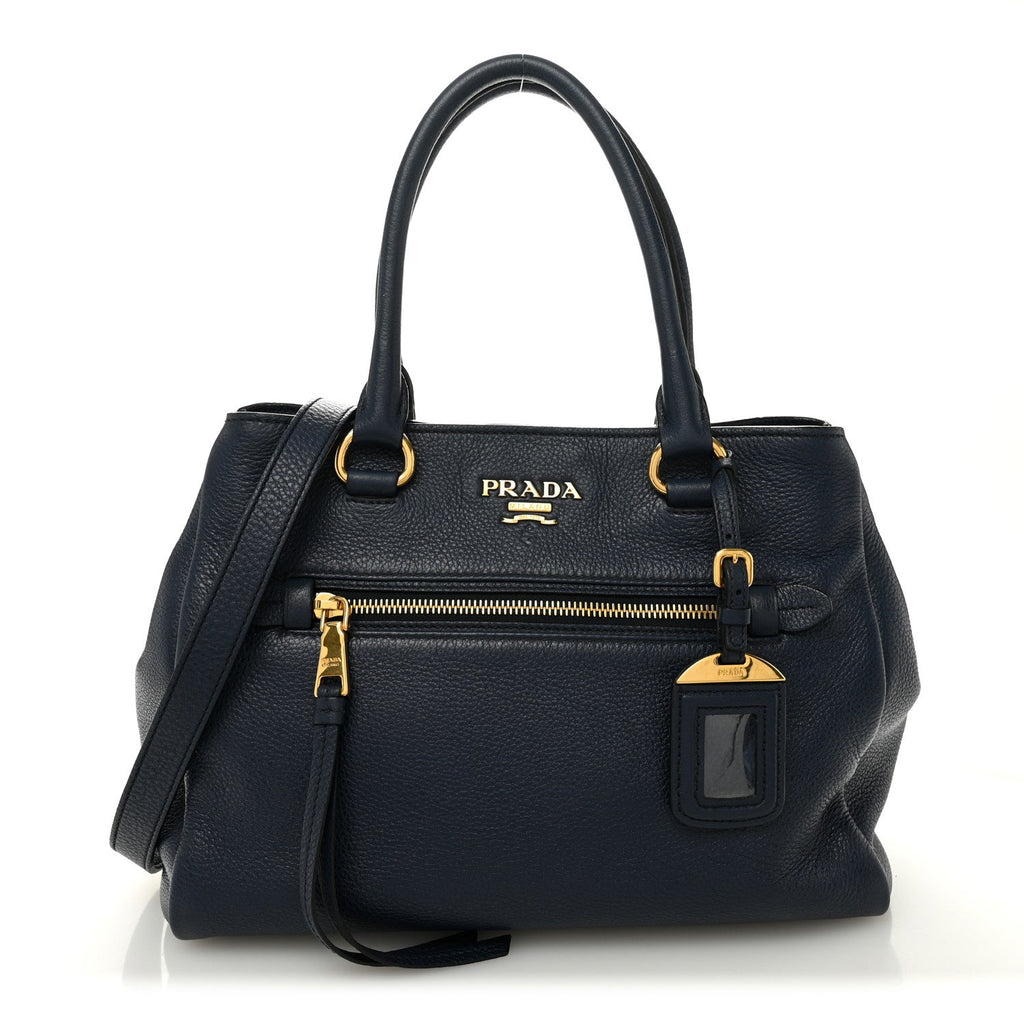 Prada Vitello Phenix Shopping Satchel Baltico