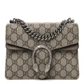Gucci GG Supreme Monogram Mini Dionysus Shoulder Bag Taupe