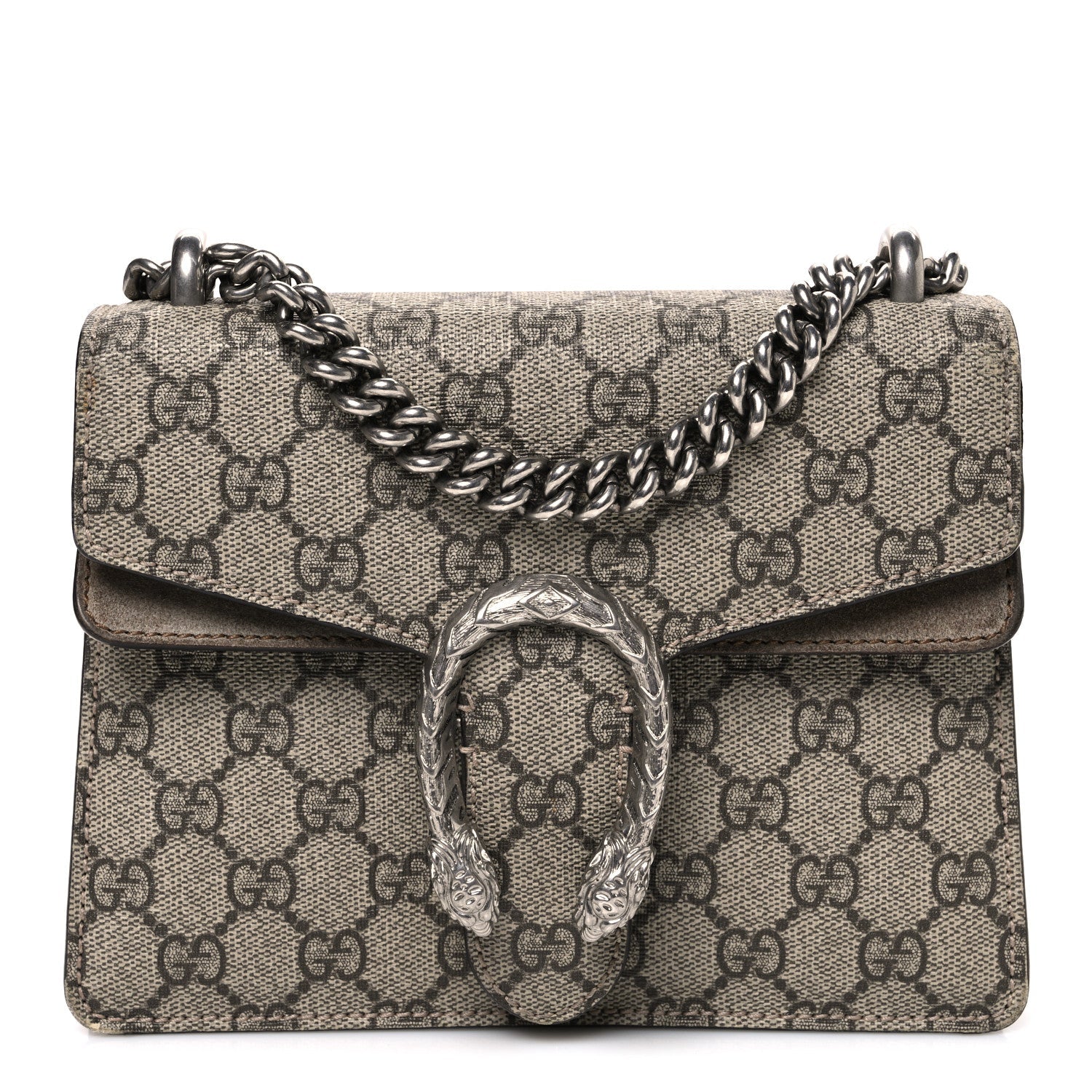 Gucci GG Supreme Monogram Mini Dionysus Shoulder Bag Taupe