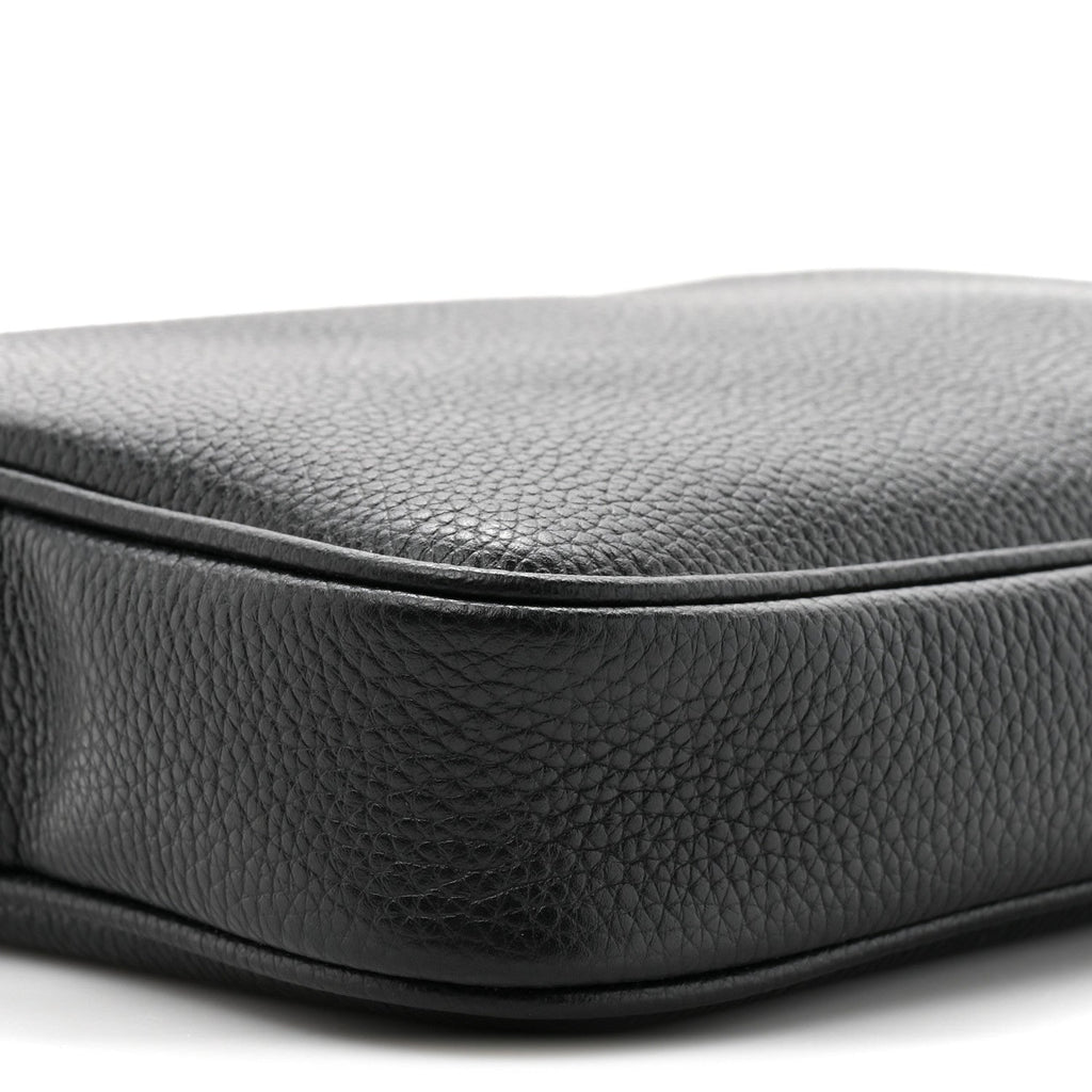 Gucci Pebbled Calfskin Shoulder Bag  Black