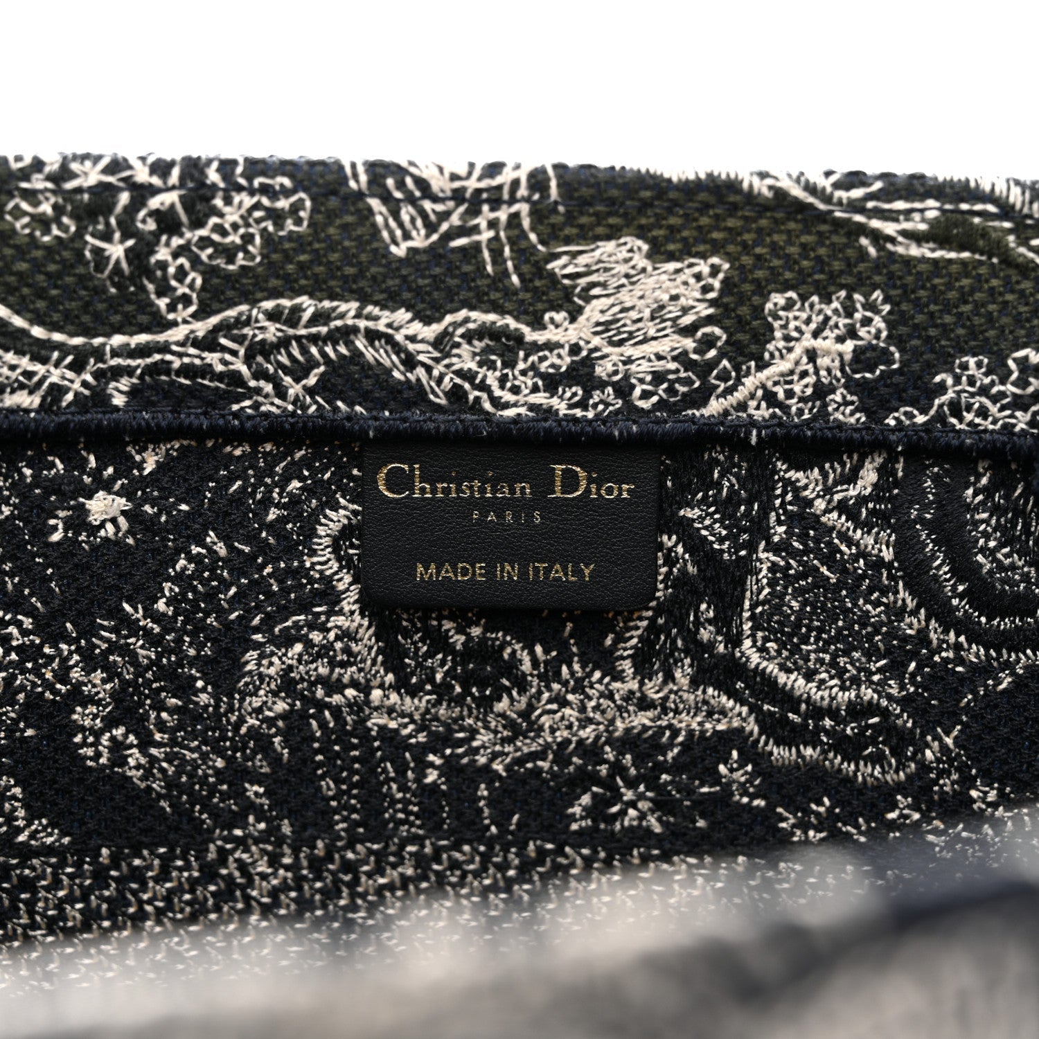 Christian Dior Canvas Embroidered Medium Toile De Jouy Reverse Book Tote Blue