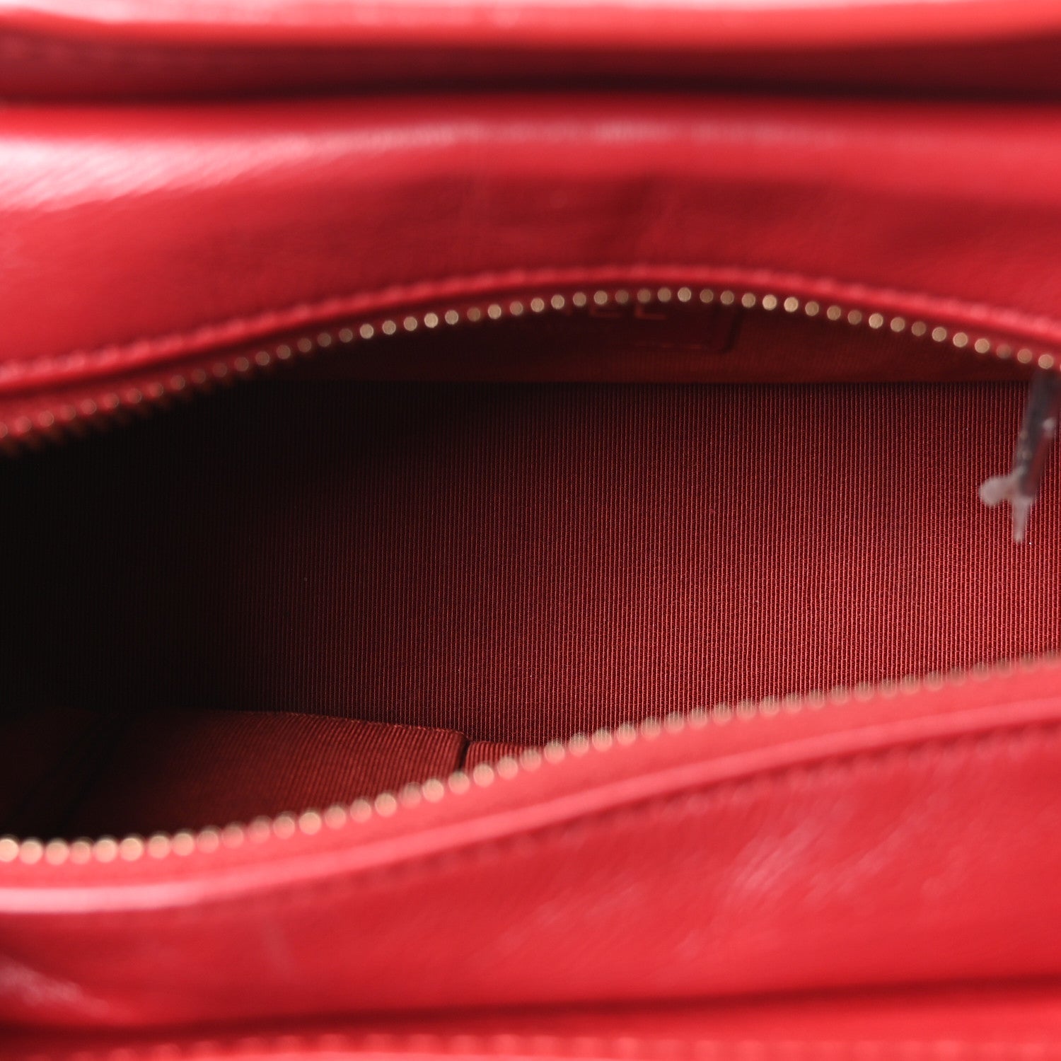 Chanel Aged Calfskin Quilted Small Gabrielle Logo Hobo Red