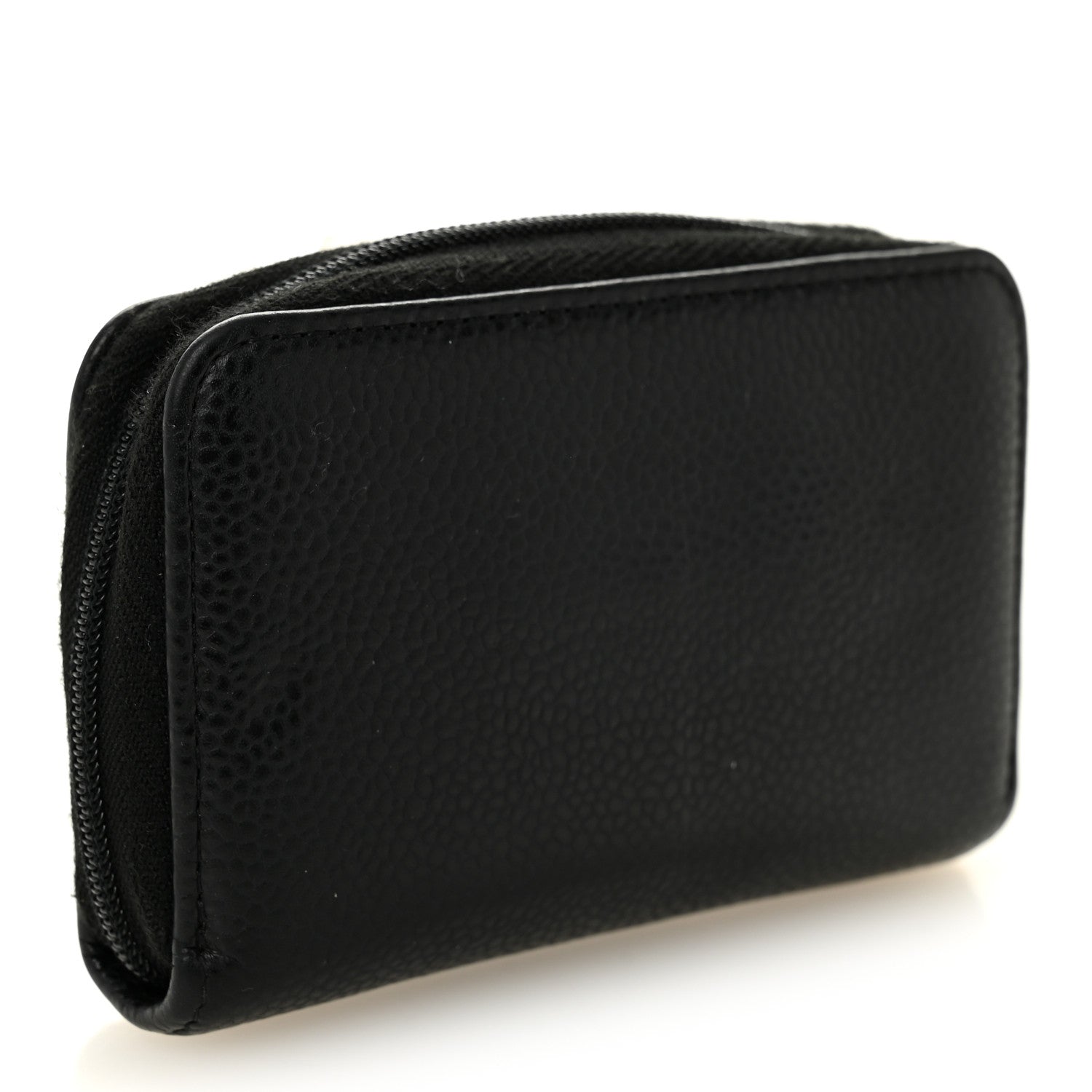 Caviar Timeless CC Zip Around Coin Purse Black