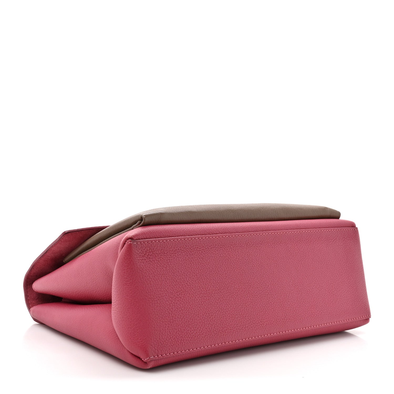 Louis Vuitton Soft Calfskin My Lockme Top Handle Lie De Vin Oxford Greige