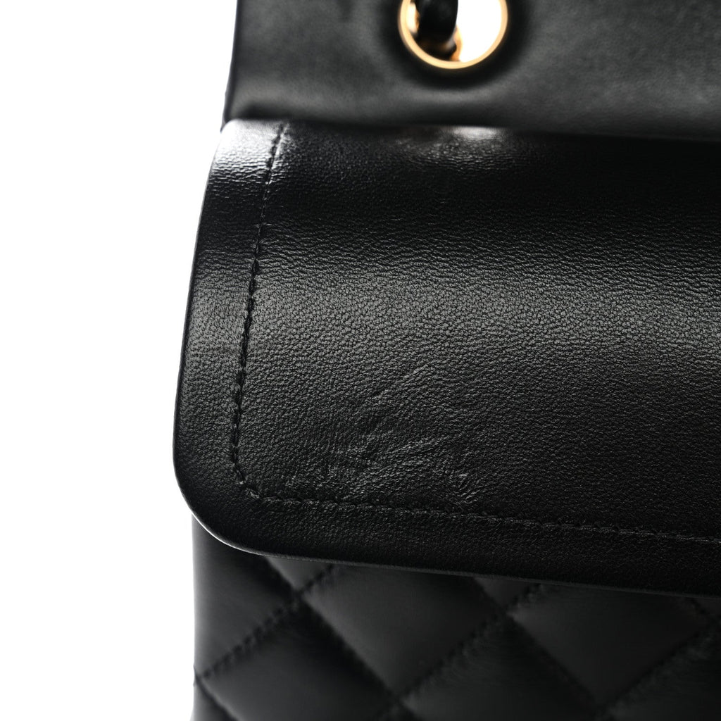 Chanel Lambskin Quilted Small Double Flap Black